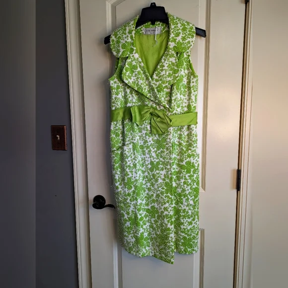 Irene Sargent Dresses | Gorgeous Irene Sargent Oakland Full Sequin Dress Euc | Color: Green/White | Size: 4 | Marla_Bradberry's Closet